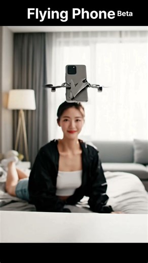 When Your Phone Actually Flies to You (AI) #Shorts #FlyingPhone #POV #Tech #DronePhone #ai