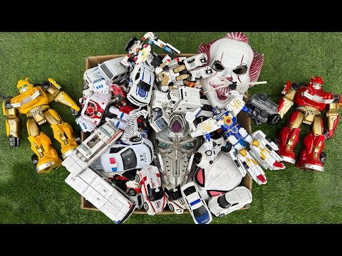 100+ Many Size of Police Transformers Robot Tobot Car Toys Collection: Helicopter, Truck, Train, Bus