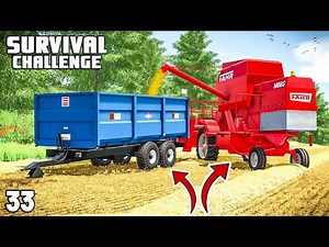 ENGINE SWAP IN THE COMBINE & NEW TRAILER! | Survival Challenge | Farming Simulator 22 - EP 33