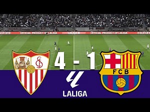 Séville - Barcelone 4 - 1 | Liga 2025/26 | VideoGame Simulation
