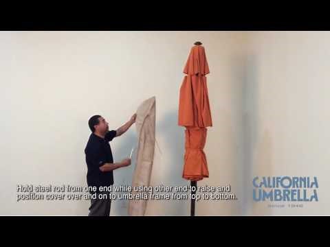 California Umbrella CALI Series-CALI118 11 ft. Cantilever Aluminum Umbrella instruction video