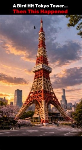 A Bird Hit Jenga Tokyo Tower… Then This Happened
