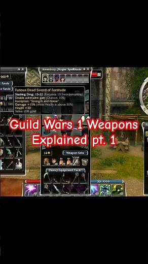 Guild Wars 1 Weapons Explained Part 1 #guildwarsreforged