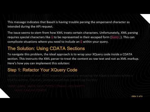 How to Properly Handle in BaseX XQuery Requests