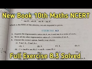 Class 10 Maths | Chapter 8 | Exercise 8.3 | Introduction to Trigonometry | NCERT New Book
