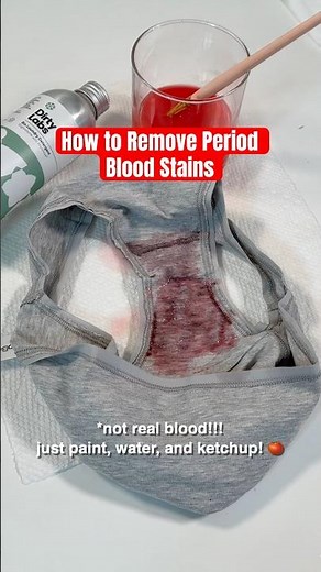 How to Remove Period Blood Stains 🩸🧼 #periods