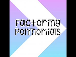 How to factor polynomials and trinomials