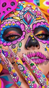 New makeup ideas for Día de los Muertos 💀🌸 A celebration where every line, color, and sparkle tells a story. Honor the spirit of life! Become a living artwork, bold, radiant, unforgettable. ✨🎨 Images created with @Midjourney Animated with @alibaba.wan in @higgsfield.ai Music created with @sunomusic Please mention @digiart.of.alex if you repost my creations. #diadelosmuertos #makeupart #sugarskullmakeup #artinspired #mexicanart #glamourart #festivalmakeup #colorfulmakeup #creativeportrait #liv
