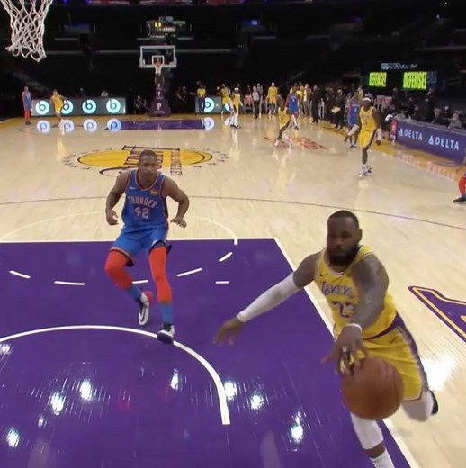 1M views · 14K reactions | LeBron closed out the Thunder with a wild hustle play in the Lakers' third straight overtime game  | Bleacher Report | Facebook