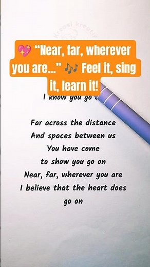 Sing the Most Iconic Love Song Ever! | My Heart Will Go On – Celine Dion | English Lyric Sing-Along