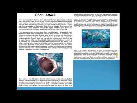 WJEC GCSE English Language Reading Question 1 (Sharks Unit 1)