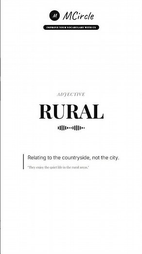 Learn English: What is Rural? | Vocabulary Shorts