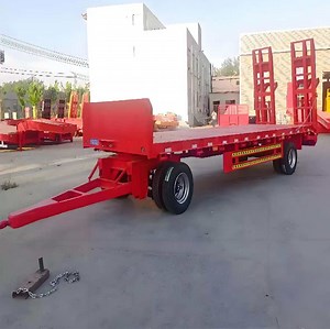 [Hot Item] Car Trailersturntable Drawbar Trailer Drawbar Full Trailer Flatbed Container Cargo Full Trailer