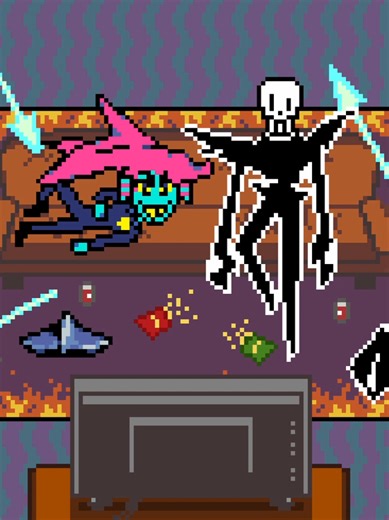 Papyrus's Room Probably what’s happening in the shelter, they’re just chilling! #deltarune #undertale #undyne #papyrus #animation