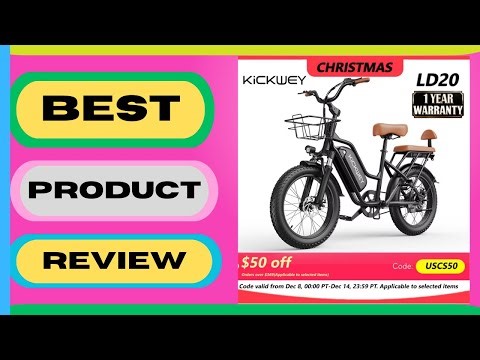 Kickwey LD20 Adult Electric Bike 1500w 32MPH 48V20ah Mountain Electric Bicycle 20 Inch