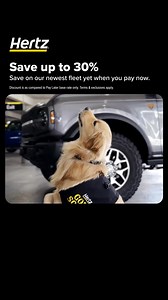 Mmmm new-car smell AND savings: Get up to 30% off on base rates of our newest fleet yet when you pay now.* Terms apply. | Hertz