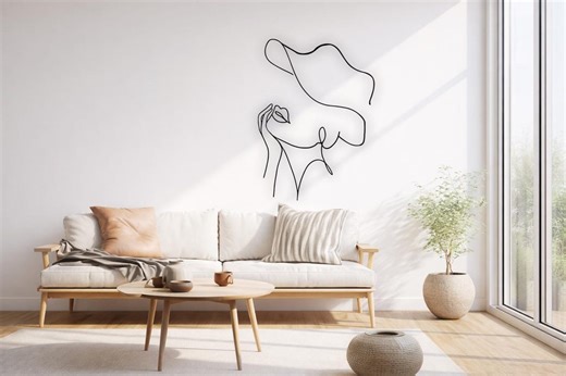 Abstract Female Line Art SVG | Minimal Female Wall Art | Woman Silhouette and Cricut Laser Cut - Etsy