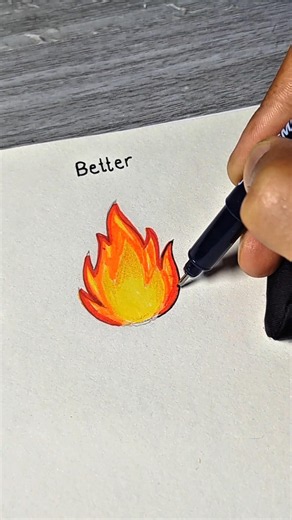 how to draw fire #tutorial #drawing #fire #shorts