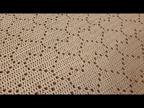 Part 1 - Tesselated Hearts Filet Blanket Crochet Tutorial!