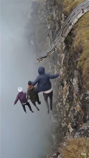 Girl in great danger from python