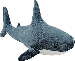 Shark Stuffed Animal Plush, Navy Blue 11 Inch, Cute Shark Pillows | 11/17/23/31/39 Inch, Soft Cotton Ocean Sea Animal Plushies, Kawaii Decorative Toy Gifts for Kids and Sharks Lovers
