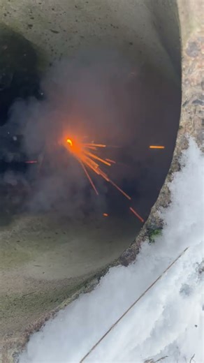 Spinner in a concrete pipe #divali #newyear #pyro #silvester