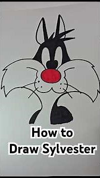 how to draw Sylvester the cat from Looney tunes