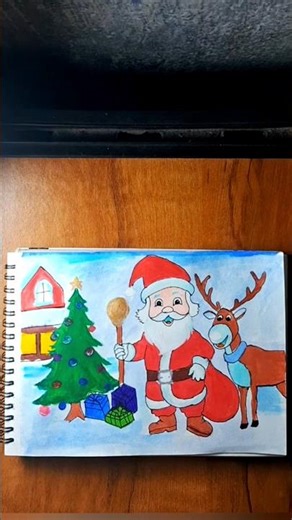 marry christmas drawing #scenery #artist alokmaurya