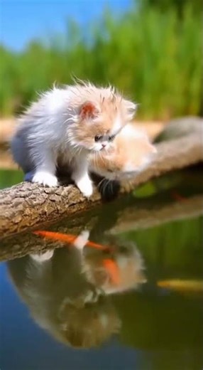 ❤️❤️❤️Three Kittens Having Fun Underwater Watch Their Playful Splash #Cats #CutePets #Underwater