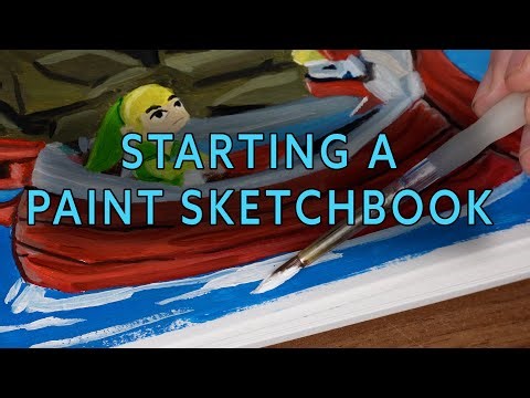 Starting a painting sketchbook | Relaxing | Study Break