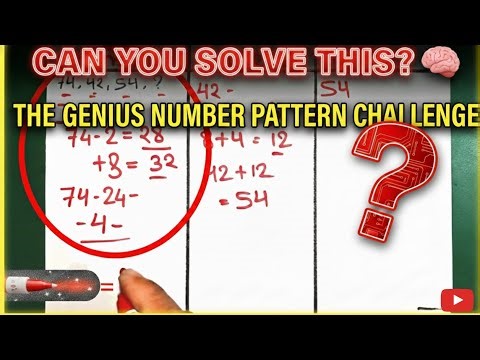 Can You Solve This? 🧠 The Genius Number Pattern Challenge