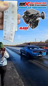 MMX 460 CI Crate Engine Track Testing: Robert Powell III (SmurfBuilt) pushed one of our 460 cubic-inch, 3.8L Whipple-supercharged crate engines into the 7s on only its third pass—and he lifted at 1100 ft! This combination shows massive potential based on the limited runs he was able to make this year. Unfortunately, weather shut down the remainder of his race program for the season, but the crew here at MMX is already looking forward to what this setup will do in 2026. Robert plans to run Heavyw