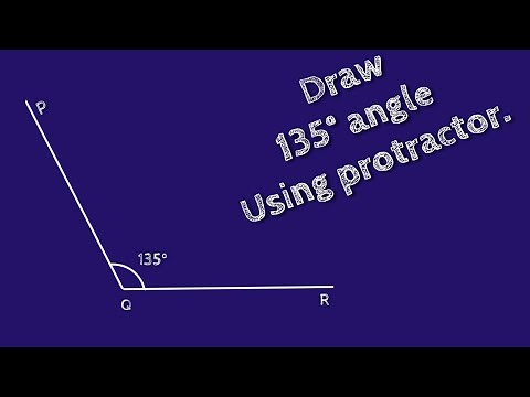 How to draw 135 degree angle using protractor.make 135 degree angle using protractor.shsirclasses.