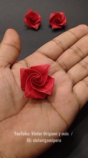 Cómo hacer una rosa de papel fácil con origami