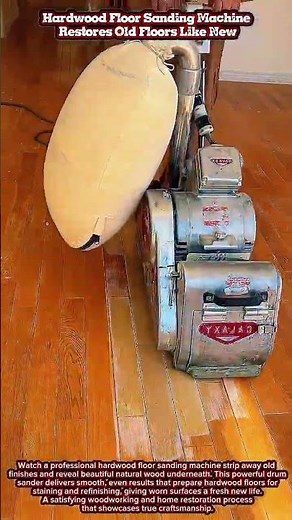 Hardwood Floor Sanding Machine Restores Old Floors Like New #woodworking #wood #woodwork