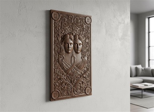 Gemini 3D STL File for CNC - Zodiac - Highly Detailed Large File Size - Etsy