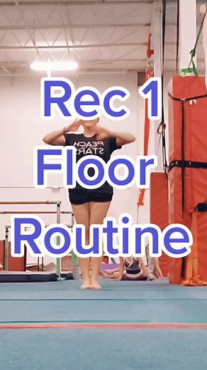 Rec 1 Kids Gymnastics Floor Routine for 4-6 Year Olds