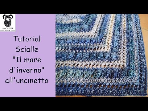 Crochet "The Winter Sea" Shawl Tutorial (collaboration video)