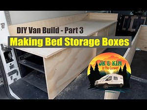 Transit CAMPER VAN DIY Unique CONVERSION - Part 3 TWIN BED Platforms and Under Bed Storage Space