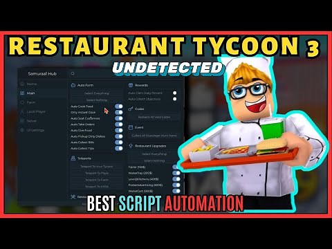[🥤] Restaurant Tycoon 3 Script [UPDATE] (2025) | Auto Cook, Auto Collect, & More (NO KEY)