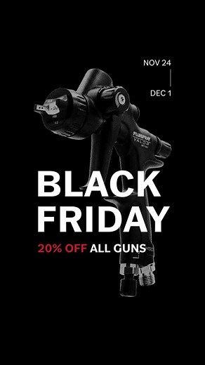 ALL FUJI SPRAY AUTO GUNS for 20% OFF. Black Friday | Nov 24–Dec 1 📦 Free shipping in Canada & U.S. 🔗 https://fujisprayauto.com/buy-direct/ #fujisprayauto #collisionrepair #spraygun #automotivepainting #paintingtools | Fuji Spray Auto