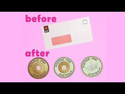 make postage stamps from recycled envelopes | 5 mins to make
