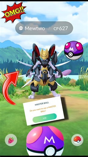 Did I Just Waste My Master Ball on Armored Mewtwo?! 😳 #pokemon #pokemongo #shorts #mewtwo