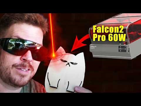 *Giveaway* creality falcon2 pro 60w laser cutter review powerful engraver setup tips