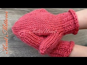 Knit mittens for child - simple mittens knitting pattern
