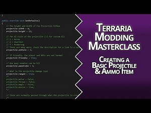 BASIC PROJECTILE & RECIPES - LESSON 05 - TERRARIA MODDING MASTER CLASS