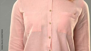 Lady saying love in asl, showing words in sign language lesson, communication