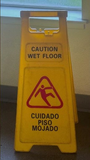 Caution wet floor sign