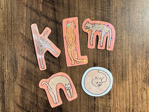 Alphabet Cats Sticker (k-o Options), Handmade, Kittie's Sticker, Alphacats, Alphabets, Letters - Etsy