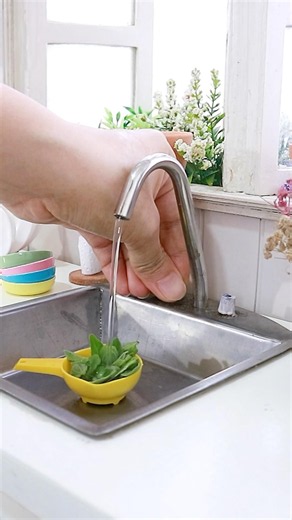 MINI FUNCTIONAL TOY KITCHEN SET #spinach #asmr #miniaturecusina